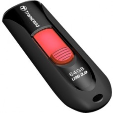 Флеш USB2.0  64ГБ Transcend 590 Black (TS64GJF590K) флешка оснащена выдвижным USB-разъемом