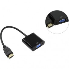 Переходник HDMI(M) - VGA(F) (YT-C-HDMI(M)/VGA(F))-B (02777) 10cm, Black