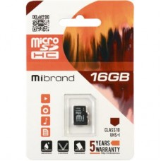 Карта пам'яті Mibrand 16GB microSDHC class 10 UHS-I (MICDHU1/16GB)