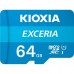 Карта microSDXC  64ГБ UHS-I Kioxia Exceria R100MB/s (LMEX1L064GG2) + SD-адаптер