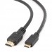 Кабель HDMI to Mini HDMI 1.8м Cablexpert (CC-HDMI4C-6) 19M/M v1.4, золотисті коннектори