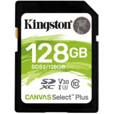 Карта пам'яті Kingston 128GB SDXC class 10 UHS-I U3 Canvas Select Plus (SDS2/128GB)