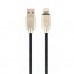 Кабель USB (AM/Lightning) 1.0м Cablexpert (CC-USB2R-AMLM-1M) премиум, 2.1А