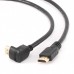 Кабель HDMI to HDMI  4.5м Cablexpert (CC-HDMI490-15) 19M/M v1.4, повернут под углом 90°, позолочиные