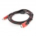 Кабель HDMI to HDMI  3.0м Merlion Black/RED v1.4 (YT-HDMI(M)/(M)NY/RD-3.0m) 01066
