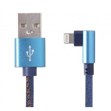 Кабель USB (AM/Lightning) 1.0м Cablexpert (CC-USB2J-AMLML-1M-BL) кутовий, преміум, 2.1А