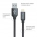 Кабель USB (AM/Lightning) 1.0м ColorWay Black (CW-CBUL004-BK)