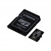 Карта microSDXC 256ГБ UHS-I U3 Kingston Canvas Select Plus V30 A1 + SD Adapter (SDCS2/256GB)