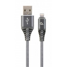 Кабель USB (AM/Lightning) 2.0м Cablexpert (CC-USB2B-AMLM-2M-WB2) преміум, 2.1А