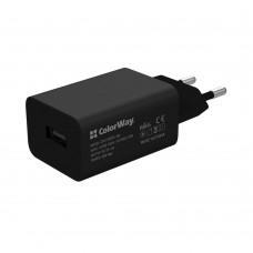 Зарядний пристрій ColorWay 1USB AUTO ID 2A (10W) black + cable micro USB (CW-CHS012CM-BK)