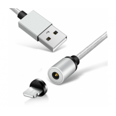 Кабель магнітний USB (AM / Lightning) 1.0м 2A Silver Ninja (YT-NAMC-L/S) 13109