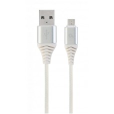 Кабель USB (AM/MicroBM) 1.0м Cablexpert (CC-USB2B-AMmBM-1M-BW2) премиум 2.1А