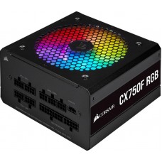 Блок живлення Corsair  750Вт CX750F RGB (CP-9020218-EU) ATX, 120мм, APFC, 8xSATA, 80 PLUS Bronze, Module