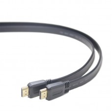 Кабель HDMI to HDMI  1.0м Cablexpert (CC-HDMI4F-1M) V.2.0, 4К 60Гц, плоский, позолочені конектори