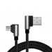 Кабель USB (AM/MicroBM) 1.0м REAL-EL Premium чорний кутовий  (EL123500031)