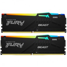 Модуль пам'яті для комп'ютера DDR5 16GB (2x8GB) 5600 MHz Beast RGB Kingston Fury (ex.HyperX) (KF556C40BBAK2-16)