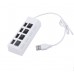 Концентратор Voltronic White USB2.0 4xUSB 2.0 з 4-ма вимикачами, підтримка до 0,5ТВ (YT-HWS4HS-W) 03961
