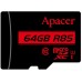 Карта microSDXC  64ГБ UHS-I Apacer (AP64GMCSX10U5-R)