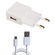 Зарядний пристрій Grand-X 1*USB, 1A, White, + cable USB -> Micro USB, Cu, 2.1А, 1m (CH-765UMW)