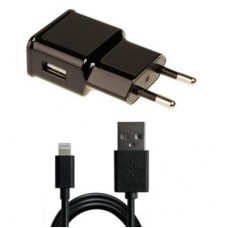 Зарядний пристрій Grand-X 1*USB, 1A, Black, + cable USB -> Lightning, Cu, 2.1А, 1m (CH765LTB)