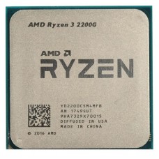 Процесор AM4 AMD Ryzen 3 2200G 4 ядра / 3.5-3.7ГГц / 4МБ / Radeon Vega 8 (1100МГц) / DDR4-2933 / PCIE3.0 / 65Вт / Tray (YD2200C5M4MFB)