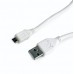Кабель USB (AM/MicroBM) 0.5м Cablexpert CCP-mUSB2-AMBM-W-0.5M белый