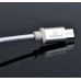 Кабель USB (AM/MicroBM) 1.8м Cablexpert (CCB-mUSB2B-AMBM-6-S) білий з тканинним обплетенням і металевими роз'ємами