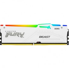 Модуль пам'яті для комп'ютера DDR5 32GB 5600 MHz FURY Beast White RGB Kingston Fury (ex.HyperX) (KF556C40BWA-32)