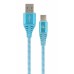 Кабель USB (AM/CM) 1.0м Cablexpert (CC-USB2B-AMCM-1M-VW) премиум USB 2.0, 2.1A