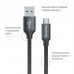 Кабель USB (AM/MicroBM) 1.0м ColorWay (CW-CBUM002-BK) черный