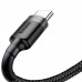 Кабель Baseus Cafule USB-USB-C, 2A, 2м Black/Grey (CATKLF-CG1)