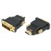 Перехідник HDMI M to DVI M Cablexpert (A-HDMI-DVI-1) HDMI 19 контактний роз'єм, DVI-D 18 + 1 піновий роз'єм, позолочені контакти