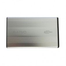 Внешний карман для HDD SATA 2.5" Maiwo K2501A-U2S Silver USB2.0 на винтах алюм. черн.