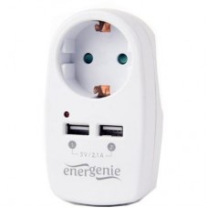 Зарядний пристрій EnerGenie 2 USB x 2.1A (EG-ACU2-02)