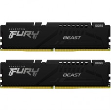 Модуль пам'яті для комп'ютера DDR5 16GB (2x8GB) 6000 MHz Beast Black Kingston Fury (ex.HyperX) (KF560C40BBK2-16)