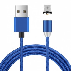 Кабель магнітний USB (AM/Lightning) 1.0м 2А Blue Ninja (YT-NAMC-L/B) 04352 индикатор заряда, тканевая оплетка, съемник