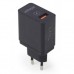 Зарядное пристрій 220V - USB EnerGenie (EG-UQC3-01) 1xUSB, 2.1A (3.8-6.5В/3А, 6.5-9В/2А, 9-12В/1.5А) QuickCharge 3.0 Black