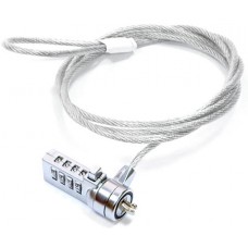Трос безопастности @LUX® (Kensington Lock) Гибкий стальной кабель с цифровым 4-х значным кодом, вини