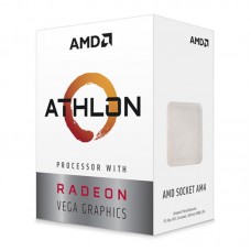Процесор AM4 AMD Athlon 220GE 2 ядра / 4 потока / 3.4ГГц / 4МБ / Radeon Vega 3 (1000МГц) / DDR4-2667 / PCIE3.0 / 35Вт / BOX (YD220GC6FBBOX)