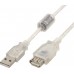 Удлинитель USB 2.0 (AM-AF) 2.0м Cablexpert (CCF-USB2-AMAF-TR-2M) с ферритовым фильтром