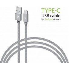 Кабель USB (AM/CM) 1.0м Intaleo CBGNYT1 Grey (1283126489136)