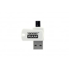 Кардрідер зовнішній OTG USB2.0 GOODRAM AO20 White (AO20-MW01R11) MicroSD - USB + MicroUSB