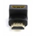 Перехідник HDMI M - HDMI F) Cablexpert (A-HDMI90-FML) кутовий, зігнутий під 90 градусів

