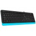 Клавиатура A4 Tech FK10 Fstyler Sleek MMedia Comfort Black+Blue USB
