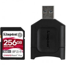 Карта пам'яті Kingston 256GB SDXC class 10 UHS-I U3 React Plus + USB-кардридер (MLPR2/256GB)