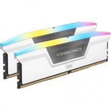 Модуль пам'яті для комп'ютера DDR5 32GB (2x16GB) 5200 MHz Vengeance RGB White Corsair (CMH32GX5M2B5200C40W)