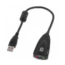 Звукова карта USB (YT-SC-7.1) Black 20см кабель