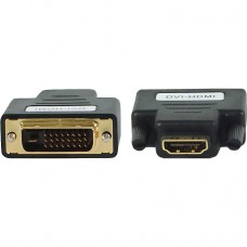 Перехідник HDMI F to DVI M Cablexpert (A-HDMI-DVI-2) HDMI 19-контактна розетка, DVI 18 + 1 контактна вилка, позолочені контакти