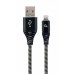 Кабель USB (AM/CM) 1.0м Cablexpert (CC-USB2B-AMCM-1M-BW) преміум, 2.1А