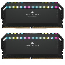 Модуль пам'яті для комп'ютера DDR5 64GB (2x32GB) 6600 MHz Dominator Platinum RGB Black Corsair (CMT64GX5M2B6600C32)